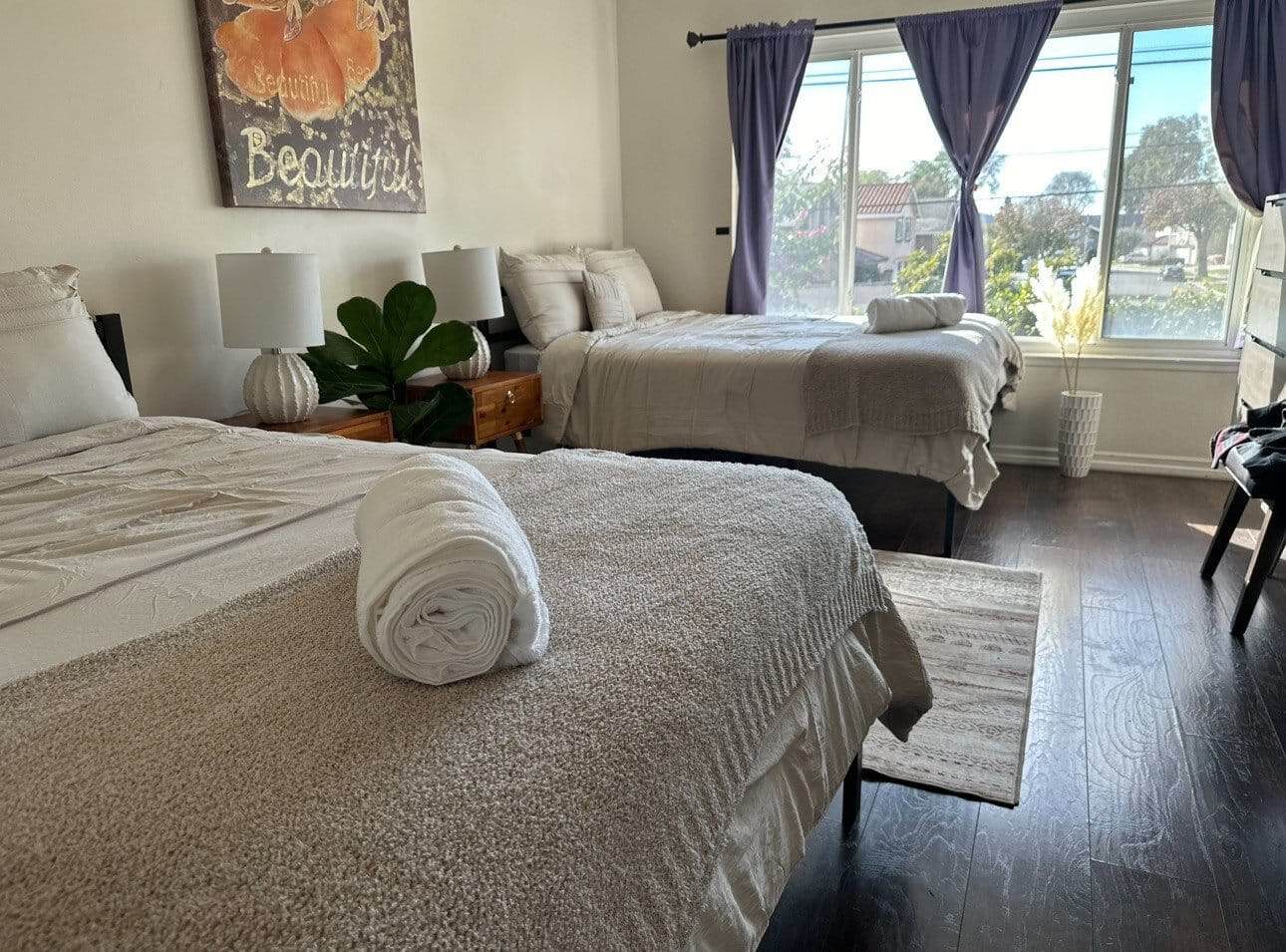 Bedroom at a D'Amore Mental Health residential home