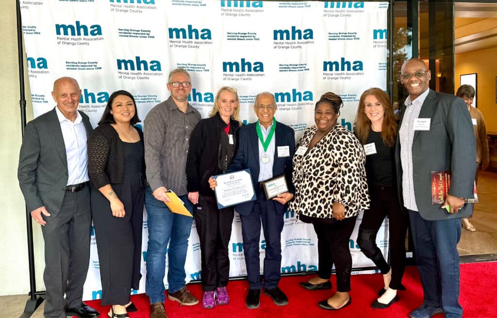 Dr. El and the D'Amore Mental Health Team at the MHAOC Ceremony