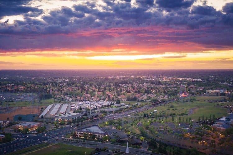 fountain valley california aerial view
