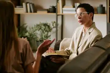 therapist listening attentively